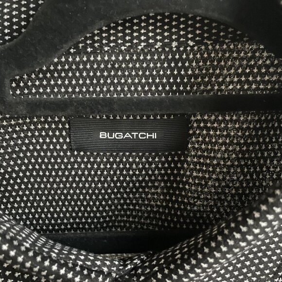 Bugatchi Spread Collar Button Up Shirt Men's 2-X Large Black Long Sleeve - Picture 7 of 10